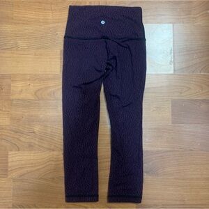 Lululemon High Rise Wunder Under Crops 7/8 Printed 21” Size 4 Leggings Pants!